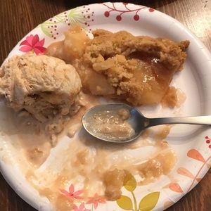 apple pie and salted caramel cookie ice cream